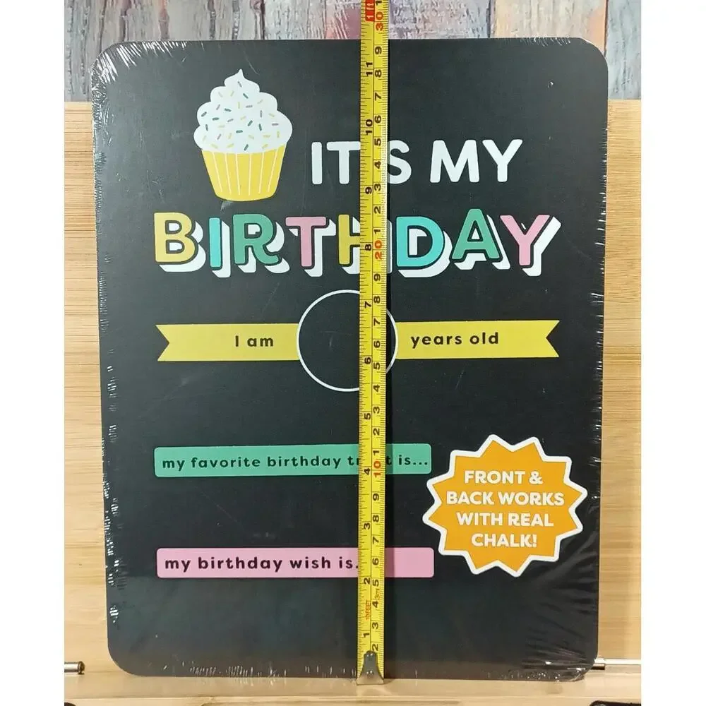 Chalkboard Birthday Sign with Chalk - Reusable‎ Party Decor